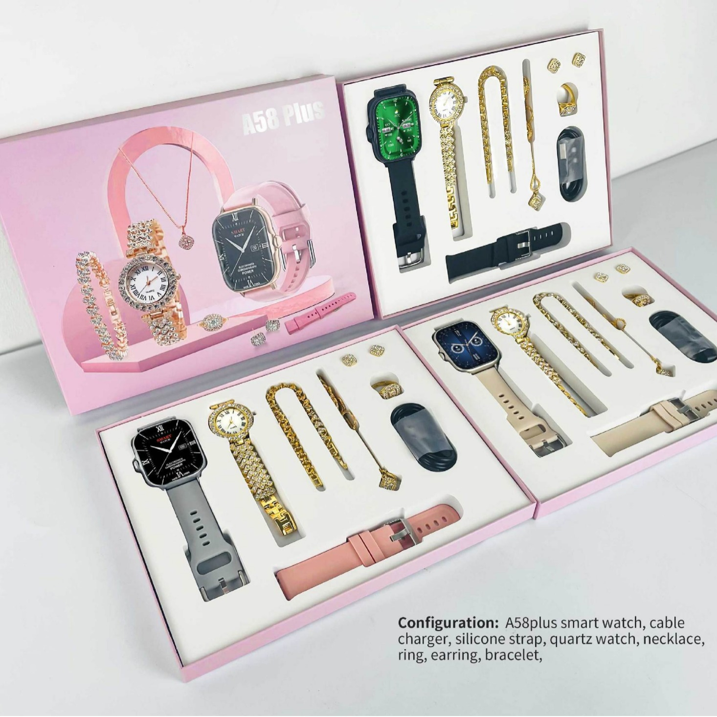 MD-S01652 new fashion all-in-one fashion quartz watch + electronic watch + jewel 